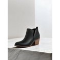 thumbnail image 1 of Women's Lightweight Pointed Toe Chunky Ankle Boots, Fall/Winter Fashion Slip-Resistant Pu Leather Elegant Classic American Style Short Boots, 1 of 5