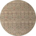 thumbnail image 1 of Ahgly Company Machine Washable Indoor Round Abstract Brown Sugar Brown Area Rugs, 3' Round, 1 of 7