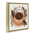 thumbnail image 4 of Stupell Industries Coffee Is Hug in Mug Food & Beverage Painting Gold Floater Framed Canvas Art Print Wall Art, 18 x 18, 4 of 10