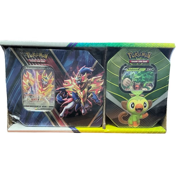 Pokemon Legends of Galar Zamazenta V/ Rillaboom V Combo Tin - Walmart.com