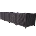 thumbnail image 2 of Deep Raised Garden Bed Plastic Planter Boxes for Vegetables Flowers Herbs and Succulents,Self-Watering Planter Box Raised Bed to Grow Flowers, Herbs & Vegetables, 63" L X 15.7" D X 14.7" H, 2 of 10