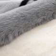 thumbnail image 6 of UTSJKR Women Heart Pattern Faux Fur Trim Poncho Cape Pearl Tassel Detail Warm Wrap Coat for Fall Winter Daily Dressing Gray, 6 of 8