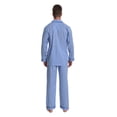thumbnail image 4 of Apparonia Conjunto de Pijamas para Hombre de Algodón con Cuello con Muesca Pijamas para Hombre de Manga Larga Ropa de Dormir para Hombre con Bolsillos y Frente Fly Rayas Azules y Blancas 3XL, 4 of 7