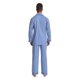 thumbnail image 4 of Apparonia Conjunto de Pijamas para Hombre de Algodón con Cuello con Muesca Pijamas para Hombre de Manga Larga Ropa de Dormir para Hombre con Bolsillos y Frente Fly Rayas Azules y Blancas XXL, 4 of 7