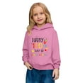 thumbnail image 5 of XAOFW Children's Hoodies Sweatshirts 100 Days Of School Print Fashionable Hoodie Everyday Relaxed Fit Pullover Long Sleeve Hooded Sweatshirt Trendy Cozy Family Gathering Top, 5 of 7