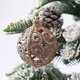 thumbnail image 5 of Farfi 6 colgantes de árbol de Navidad de 6 cm / 8 cm diseño tallado hueco chapado decoración ecológica restaurante de bolas colgantes de árbol de Navidad de 6 cm, 5 of 5