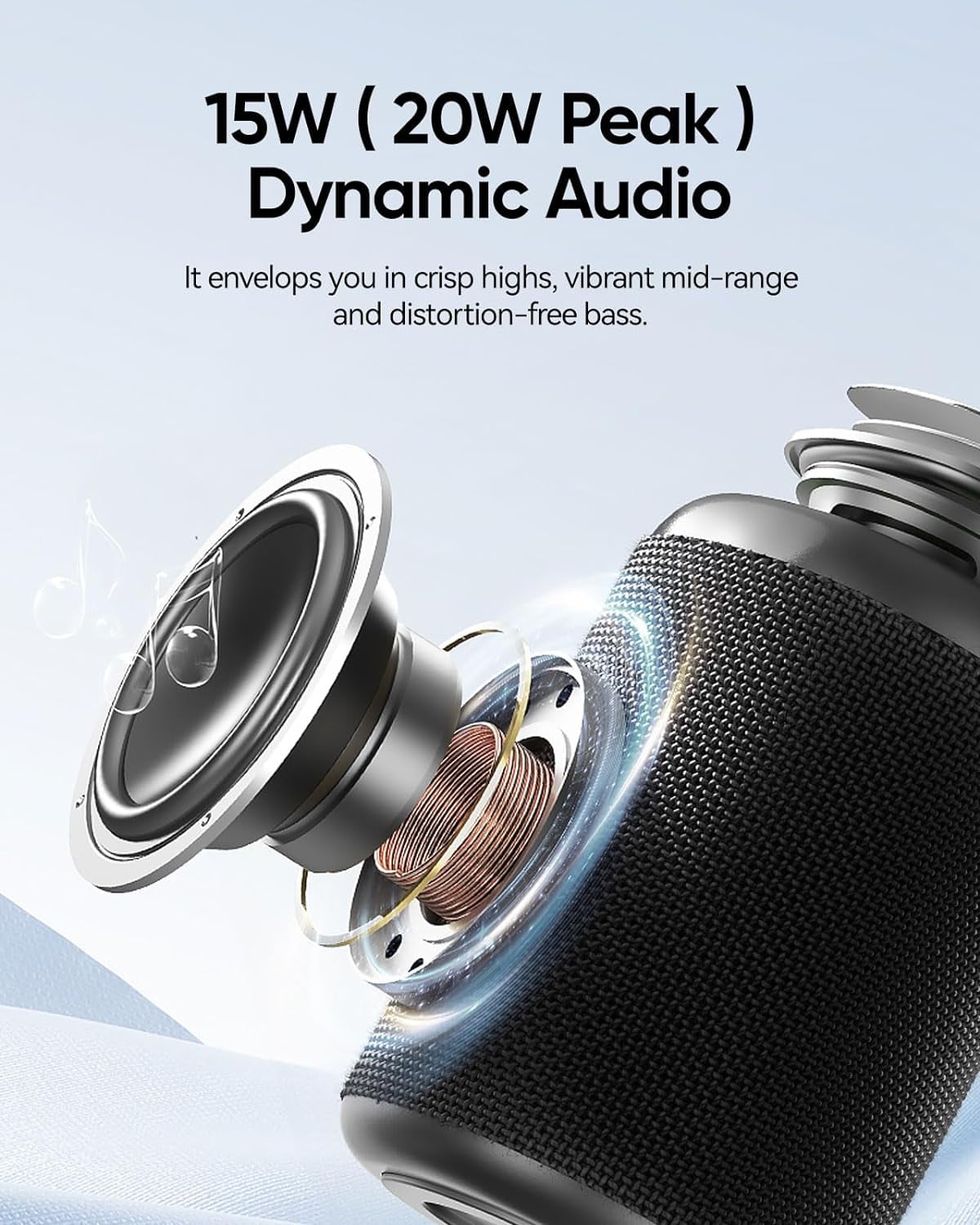 Portable Bluetooth Speaker with Lights,IPX4 Waterproof Wireless Outdoor Speaker,Speaker with Loud Stereo Sound,Bluetooth 5.3,TWS Paring for Home, Outdoor, Party