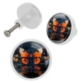 thumbnail image 2 of HemaKayy 4 Pack 1.3" Decorative Cabinet Knobs - Add Elegance to Your Handles and Pulls for Home, Kitchen, Bedroom, Furniture Decor - Unique and Exquisite Design - Orange Butterfly Water Reflect, 2 of 5