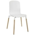 thumbnail image 2 of Modway Stack Dining Wood Side Chair in White, 2 of 5