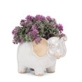 thumbnail image 3 of Abbott Collection AB-27-CRITTER-970 5 in. Ceramic Elephant Planter, White - Small, 3 of 3