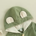 thumbnail image 6 of KYAIGUO Baby Boys Girls Corduroy Jacket Coats Long Sleeve Hoodie Single Breasted Spring Autumn Coats Outerwear for Infant Toddler 6 Months-4 Years, 6 of 9