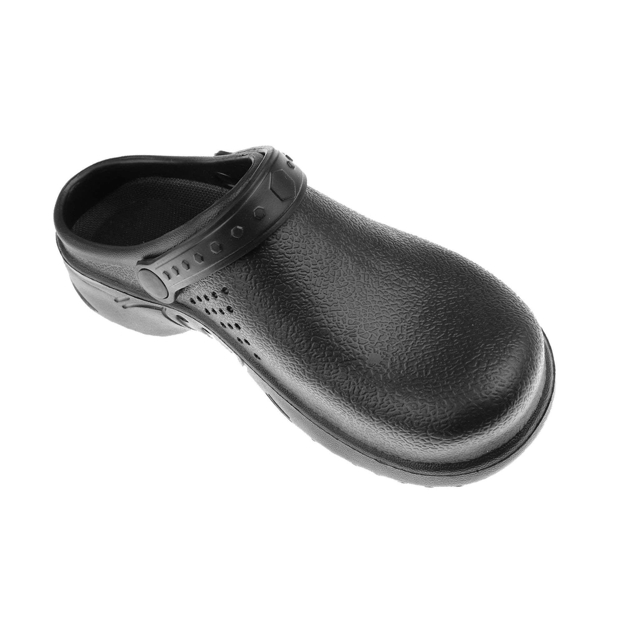 Men Women Cook Nursing Shoes Ultralite Clogs Resistant Work Clog with Strap 38 Black