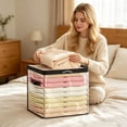 thumbnail image 1 of Outdor Transparent Storage For Home Textile Organization Quilt Comforter Large Capacity Double Zipper Proof, 1 of 5