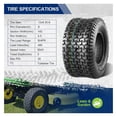 thumbnail image 3 of 2 Pcs 13x6.50-6 Mower Turf Tires 13x6.5-6 Lawn and Garden Tractor Tires, 13x6.5x6 Zero Turn Mower Tire, Tubeless 4PR/4Ply, 3 of 7