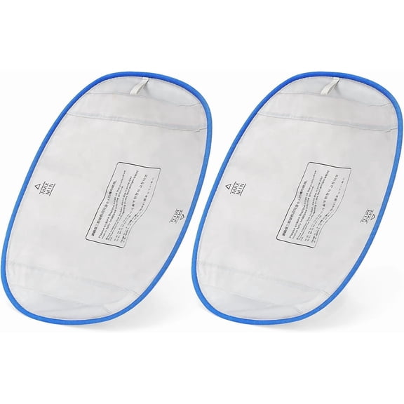 Cat Litter Box Waterproof Pad, Replacement Liners for Self-Cleaning Litter Boxes, White with Blue Trim, 14.96 x 11.81 Inches, Leak-Proof Protection, 2 Pack