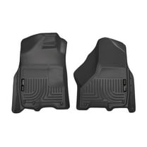 Husky Liners 18001 Weatherbeater Floor Mats Fit 2009-2024 Ram 1500/2500/3500/Ram 1500 Classic Crew/Mega Cab Front Row Liners 2pc Black