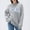 Gray, variant on Women's Funny Graphic Print Oversized Pullover - Knit Long Sleeve Shirt, Casual Comfy Loose Fit Sweater
