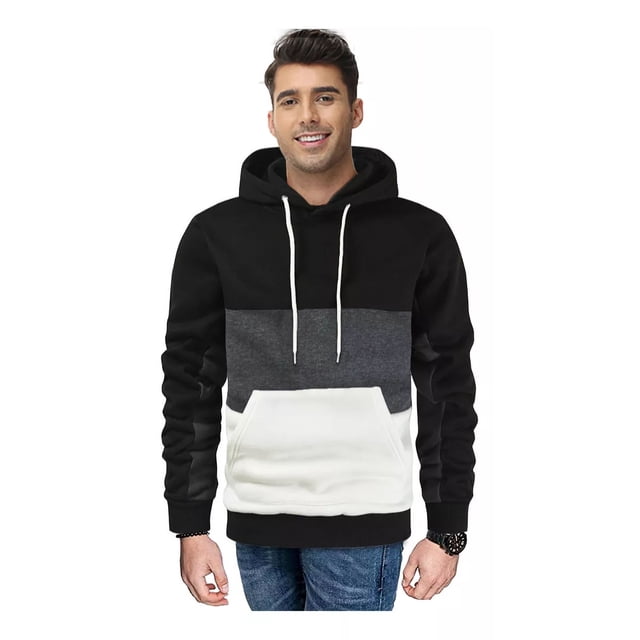 Elegante Sudadera Con Capucha Deportiva Con Bloques De Color