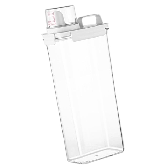 Lipstore Laundry Powder Container Softener Dispenser Transparent Airtight Portable Sturdy Washing Powder Barrel Storage Box for Toilet 2900 ml
