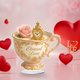 thumbnail image 5 of CaiYueKe Romantic Heart Teacup Acrylic Ornament Decorative Gift for Couples Valentine's Day Anniversary Wedding Home Decor Kitchen Desk Tabletop Decoration Love Present Souvenir Collectible, 5 of 9
