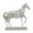 Silver, variant on 11.2 inches Gold Horse Statue Figurines - Resin Fighting Horse Sculpture Home Office Decoration Tabletop Decor Ornaments for Desk Bookshelf (Yellow)