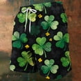 thumbnail image 4 of UVEASISHA Mens St Patricks Day Beach Shorts Irish Novelty Printed Board Shorts Big and Tall Casual Party Swim Trunks Lightweight Quick Dry Swimwear Green 4XL, 4 of 6