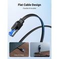 thumbnail image 4 of Cable Ethernet Cat 8 de 4,5 m, plano, de alta velocidad, 40 Gbps, 2000 MHz, cable de red trenzado de calibre 26 AWG, RJ45, 4 of 4