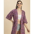 thumbnail image 5 of Moomaya Kimono Sleeves V Neck Printed Rayon Shrug -Women's Stylish Printed Shrug, 5 of 9