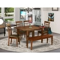 thumbnail image 3 of East West Furniture Milan 6-piece Traditional Wood Dinette Set in Mahogany, 3 of 3