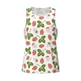 thumbnail image 5 of Wukai Strawberry Floral Print Men’s Workout Tank Top Sleeveless Muscle T shirt Gym Running Fitness Tank Top-Large, 5 of 7