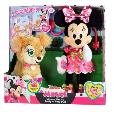 Disney Junior Minnie Mouse Party and Play Puppy Feature Plush - Walmart.com - Walmart.com
