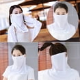 thumbnail image 4 of Cara Bufanda Mascarilla unisex Mascarilla deportiva de seda de hielo suave Bufanda para golf al aire libre (Blanco), 4 of 5