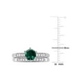thumbnail image 3 of 1.00 Carat (Ctw) Lab-Created Emerald Bridal Ring Set in 10K White Gold with Diamonds for Women, 3 of 6
