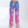 thumbnail image 6 of Women's Casual Fashion Christmas Pajama Pants, Long Sleepwear Trousers for Sports and Home Use, Comfortable and Soft Material for Nightwear and Lounging,Purple,L, 6 of 6