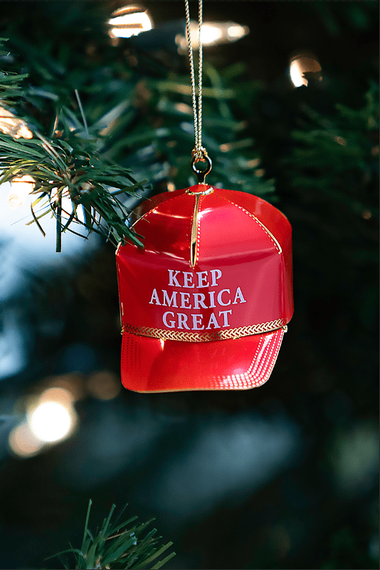 trump cap ornament