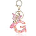 thumbnail image 2 of Porte-clés Lettre A-Z Pendentif Papillon à Franges Porte-Clés, 2 of 3