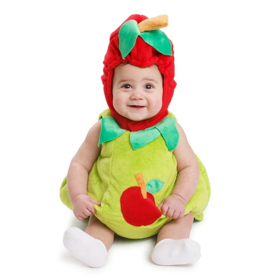 Dress Up America Baby Apple Costume with Soft Plush Body Suit for Infants, 0-12 Months