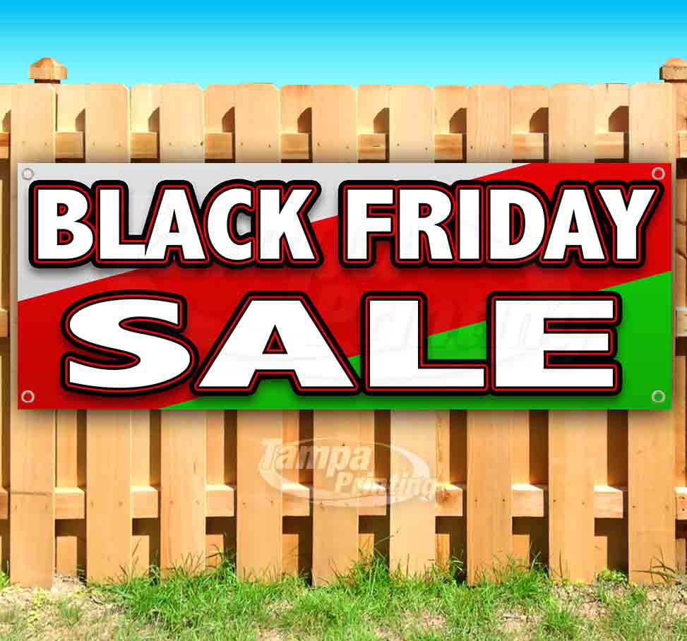 Advertising Many Sizes Available Store New Black Friday Sale 13 oz Heavy Duty Vinyl Banner Sign with Metal Grommets Flag,