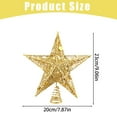 thumbnail image 3 of MOQIN Christmas Tree Star Topper, Xmas Tree Topper Glittered 5 Point Star Treetop for Christmas Tree Ornament Indoor Party Home Decoration (Golden, 6inch), 3 of 5