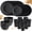 Black, variant on Camping Plates Cups and Bowls Set Green Reusable Microwave Safe Lightweight Unbreakable Plastic Dishes Set for Kids Elderly Kitchen Adults Outdoor,32 Pcs Holiday Dinnerware Sets for 8