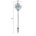 thumbnail image 2 of In the Breeze 2636 — 8.5-Inch Striped Iridescent Gazing Ball Spinner, Garden Ball Spinner, 2 of 5