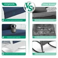 thumbnail image 6 of VIVIJASON 2 Piece Patio Wicker Rattan Rocker Chair, Outdoor Rattan Rocker Chair with Cushions & Steel Frame, All-Weather Rocking Lawn Wicker Furniture for Garden Backyard Porch (White/Navy Blue), 6 of 7