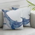 thumbnail image 3 of Large Whale Watercolor' Animal Throw Cushion Pillow Cover for Living Room, Sofa, 3 of 7