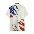 thumbnail image 2 of DCDany Men's 1776 Independence Day American Flag Short Sleeve Polo Golft Shirt White 3XL, 2 of 6