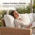 thumbnail image 3 of LAZZO 7-Piece Outdoor Conversation Set, Wicker Patio Furniture with Cushions and Coffee Table, Beige, 3 of 9