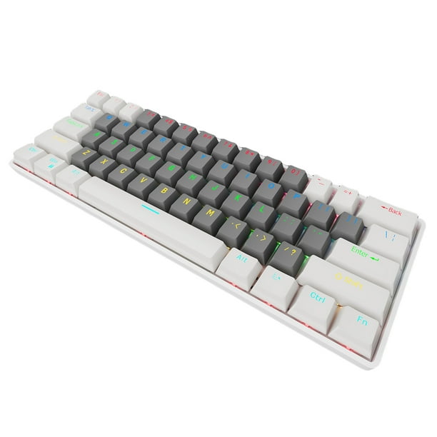 Teclado mecánico RGB de 61 teclas, teclado inalámbrico de 3 modos, accesorios de computadora