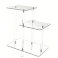 thumbnail image 1 of Mesa auxiliar de acrílico transparente para decoración del hogar, pequeña mesa auxiliar de 3 niveles para pasillo, mesita de noche, baño, sala de, 1 of 7