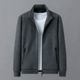 thumbnail image 2 of LNWUY Men's Big and Tall Full Zip Up Sweatshirts Mock Neck Solid Color Long Sleeves Sporty Workout Jacket with Pockets Gray XXXL, 2 of 6