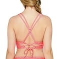 thumbnail image 2 of Hula Honey Juniors’ Rib Illusion Cross-Back Bikini Top, Hibiscus, Large, 2 of 5