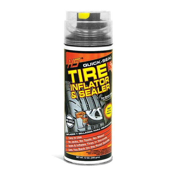 QuickSeal Car Tire Inflator & Sealer 12oz Emergency Flat Sealant